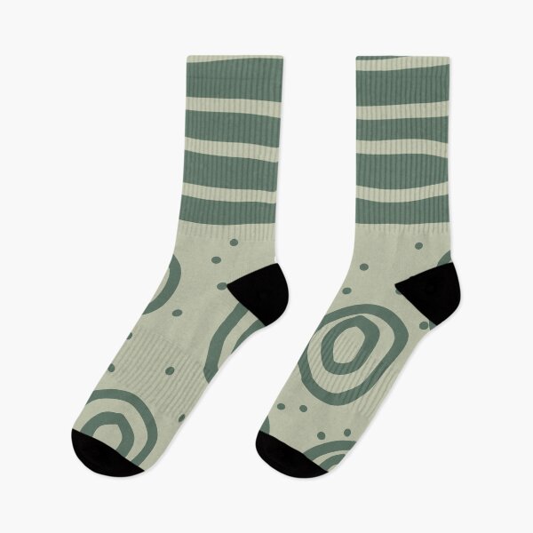 Item preview, Trendy Bohemian Stripes and Circles in Sage Green designed and sold by Deutschic.