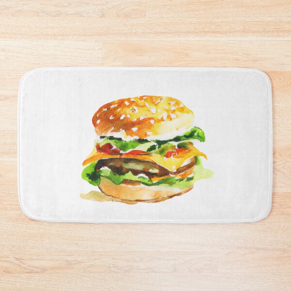 Item preview, The tasty cheeseburger - watercolor designed and sold by The Iconic Minimalist.