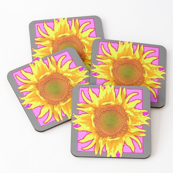 Item preview, STYLALIZED YELLOW SUNFLOWER ABSTRACTED PURPLE-GREY ART designed and sold by sharlesart.