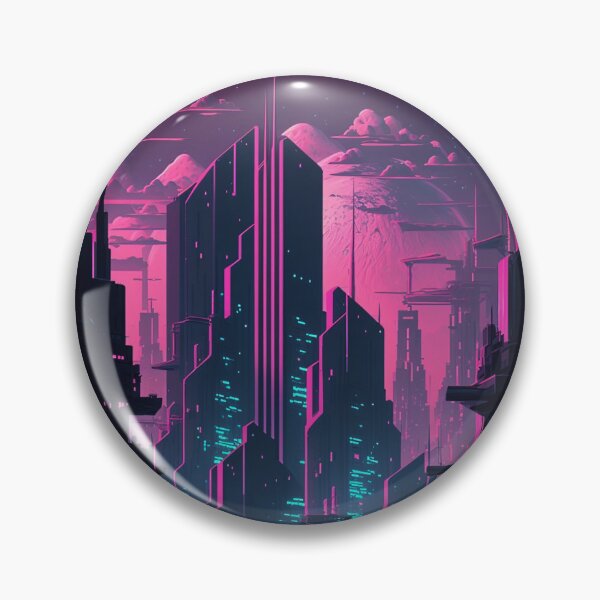 Item preview, Retro Synthwave Cyber City 80s designed and sold by RESToRAPTOR.
