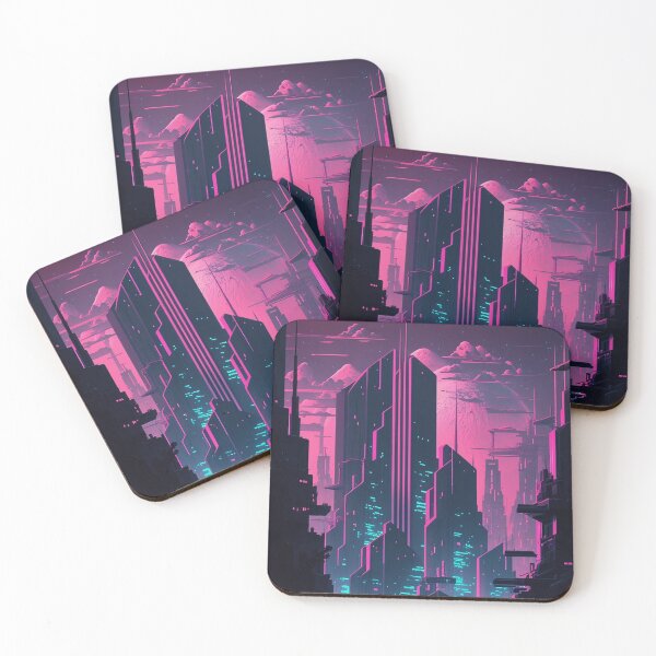Item preview, Retro Synthwave Cyber City 80s designed and sold by RESToRAPTOR.