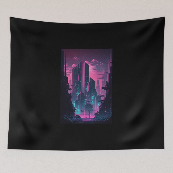 Item preview, Retro Synthwave Cyber City 80s designed and sold by RESToRAPTOR.