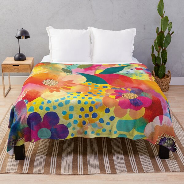 Item preview, Red Floral Garden. Bold Red Flowers in Geometric and Floral Surface Art. designed and sold by LotusBlanc.