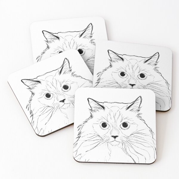 Item preview, Ragdoll Cat Line Art Drawing designed and sold by WallyMcCloud.