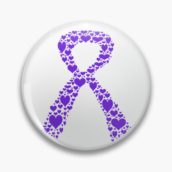 Item preview, Purple Awareness Ribbon of Hearts designed and sold by TheJadeCat.