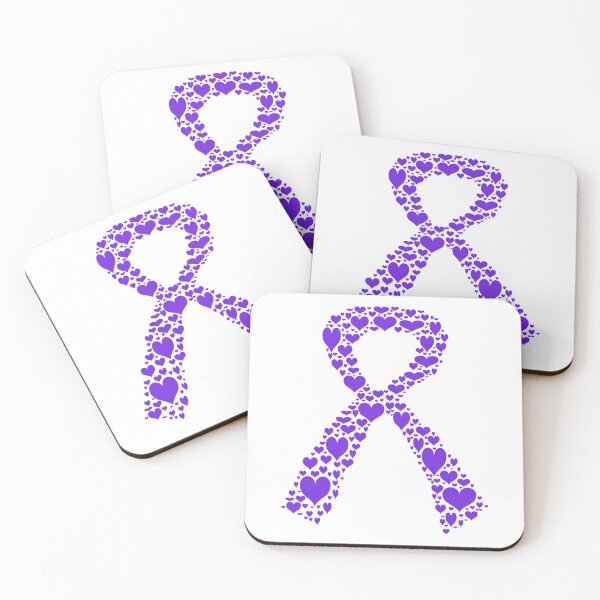 Item preview, Purple Awareness Ribbon of Hearts designed and sold by TheJadeCat.