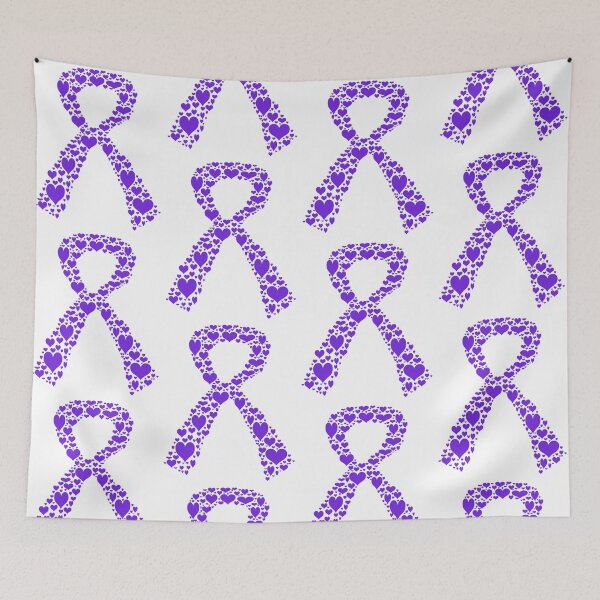Item preview, Purple Awareness Ribbon of Hearts designed and sold by TheJadeCat.