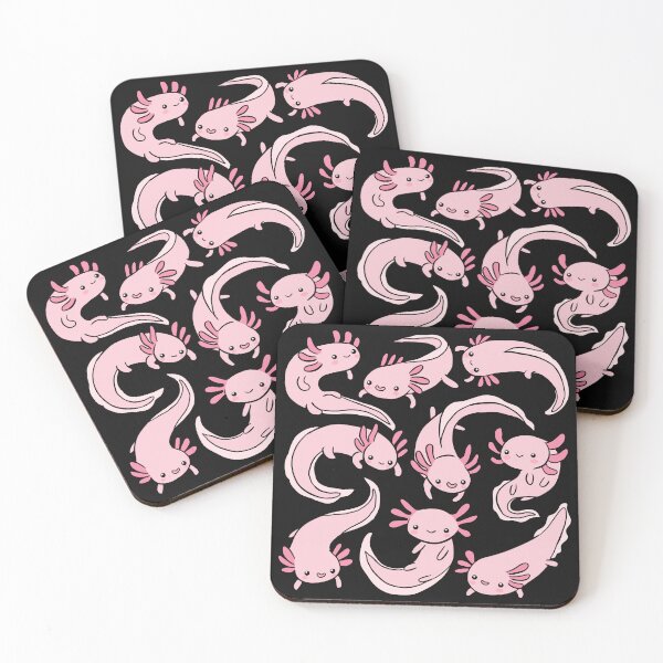 Item preview, Cute little happy axolotls pattern  designed and sold by Yarafantasyart.