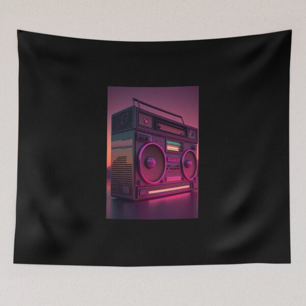 Item preview, Retro Synthwave Boombox 80s designed and sold by RESToRAPTOR.