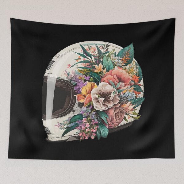 Item preview, Floral Botanical Custom Motorbike Helmet designed and sold by Wishinglob.