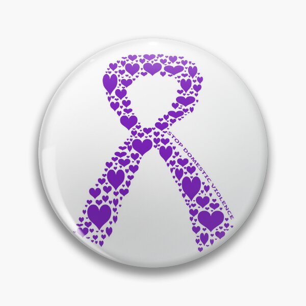 Item preview, Stop Domestic Violence Purple Awareness Ribbon of Hearts designed and sold by TheJadeCat.