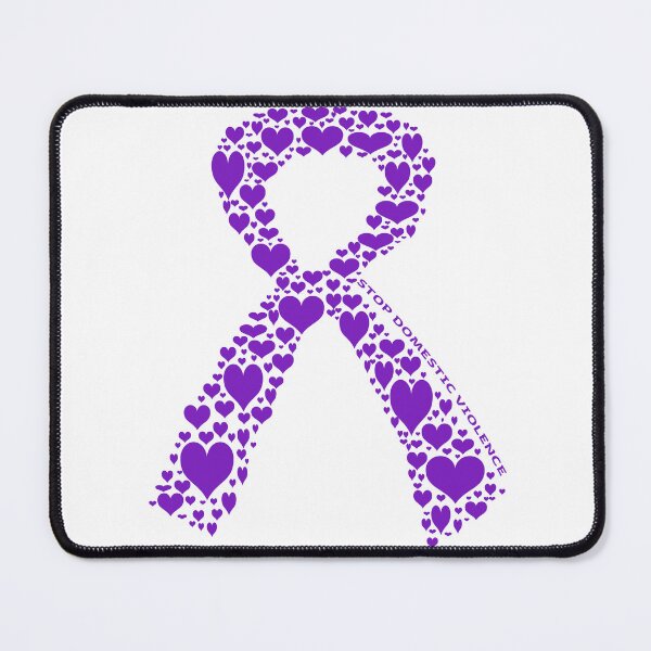Item preview, Stop Domestic Violence Purple Awareness Ribbon of Hearts designed and sold by TheJadeCat.