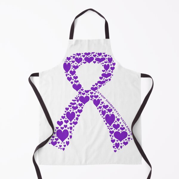 Item preview, Stop Domestic Violence Purple Awareness Ribbon of Hearts designed and sold by TheJadeCat.