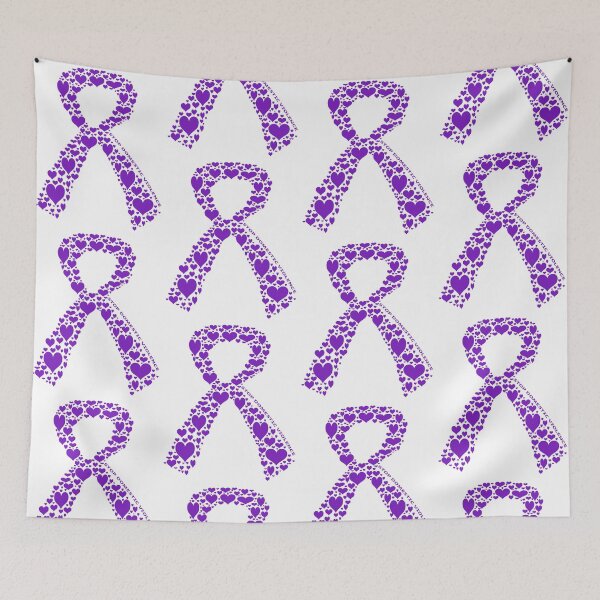 Item preview, Stop Domestic Violence Purple Awareness Ribbon of Hearts designed and sold by TheJadeCat.