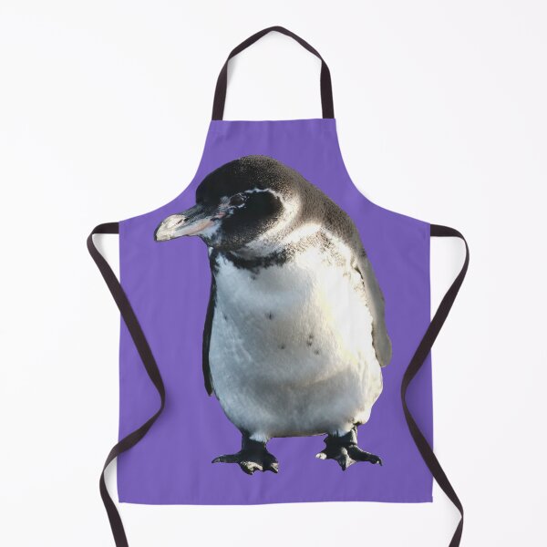 Artikelvorschau, Cute Galapagos Penguin checks you out (Light Purple #795FC1 background) entworfen und verkauft von SBPenguins.