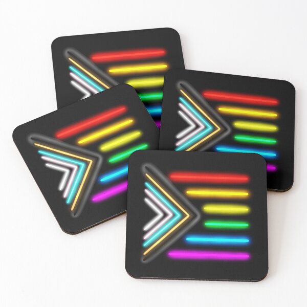 Item preview, Minimalist Neon Progressive Pride Flag designed and sold by O1RSH.