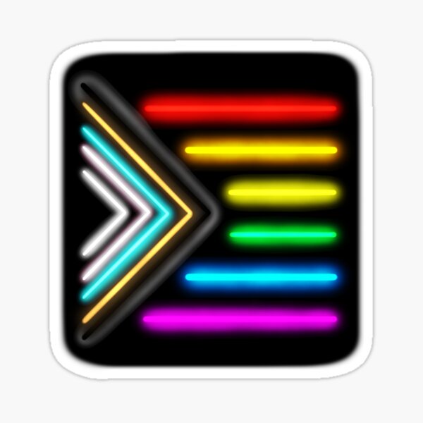 Item preview, Minimalist Neon Progressive Pride Flag designed and sold by O1RSH.