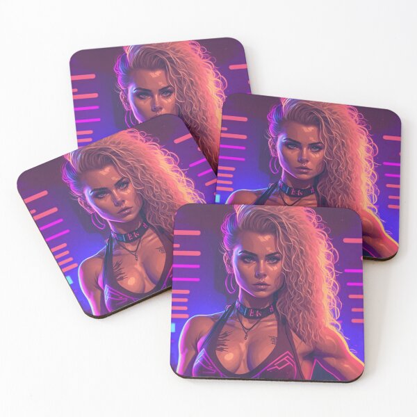 Item preview, Retro Synthwave Fitness Babe 80s designed and sold by RESToRAPTOR.