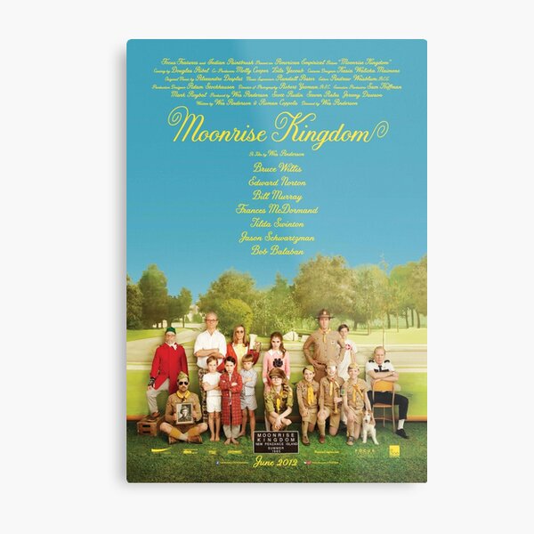 Moonrise Kingdom Affiche de film Impression métallique