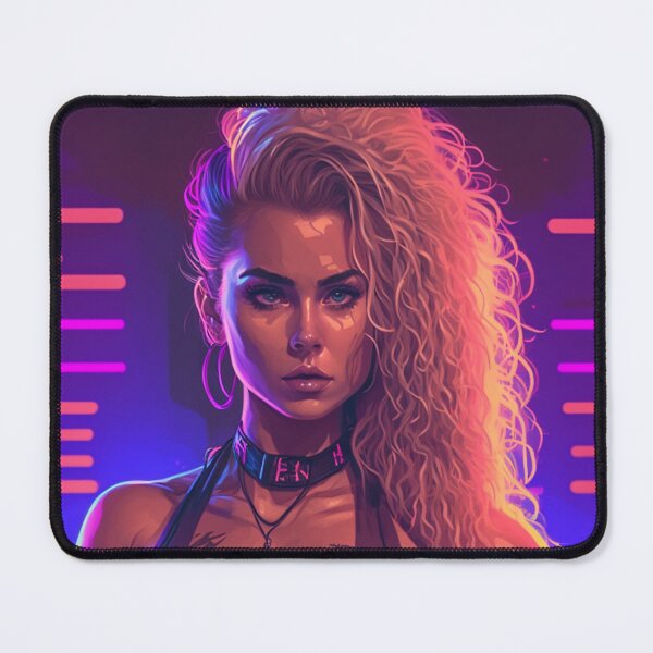 Item preview, Retro Synthwave Fitness Babe 80s designed and sold by RESToRAPTOR.
