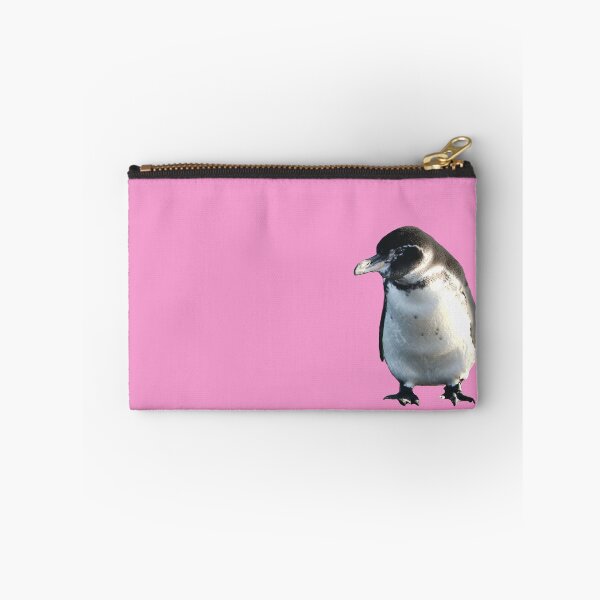Artikelvorschau, Cute Galapagos Penguin checks you out (Pink #F699CD background) entworfen und verkauft von SBPenguins.