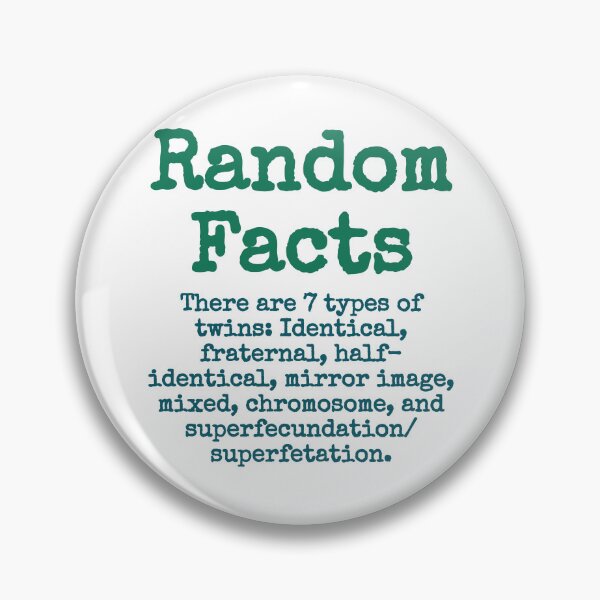 Item preview, There Are 7 Types Of Twins - Trivia Fact designed and sold by CrankyOldDude.