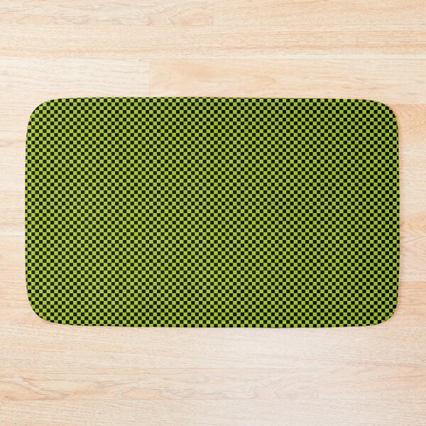Item preview, black neon green small checkered designed and sold by dedoma.
