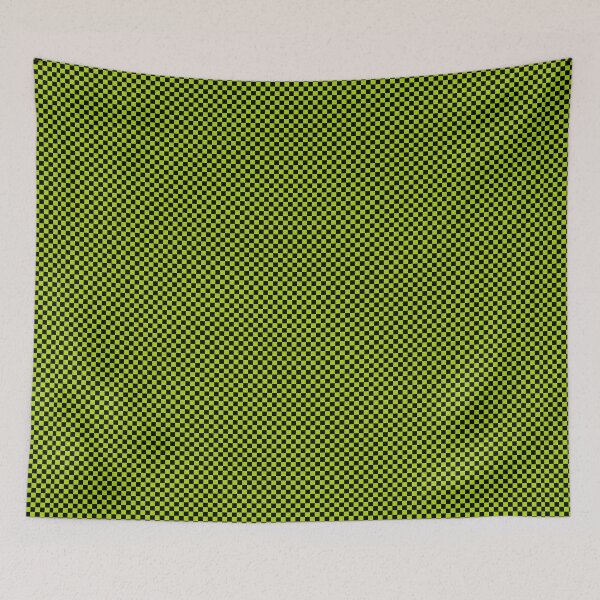 Item preview, black neon green small checkered designed and sold by dedoma.