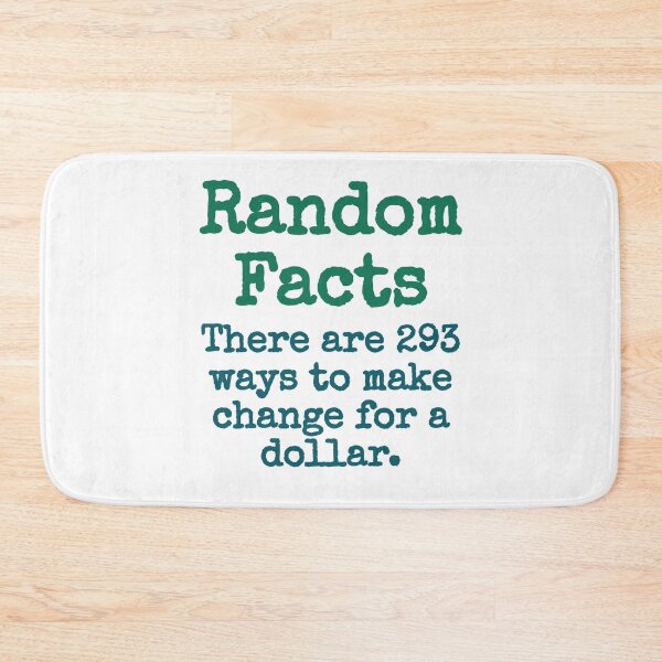 Item preview, There Are 293 Ways To Make Change - Trivia Fact designed and sold by CrankyOldDude.