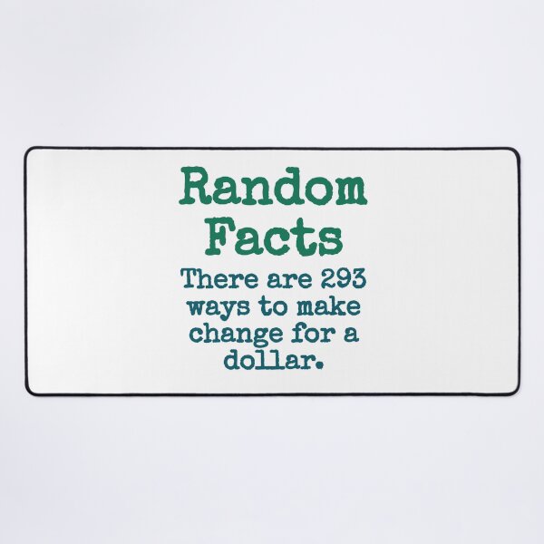 Item preview, There Are 293 Ways To Make Change - Trivia Fact designed and sold by CrankyOldDude.
