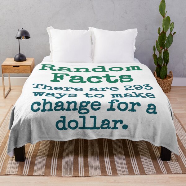 Item preview, There Are 293 Ways To Make Change - Trivia Fact designed and sold by CrankyOldDude.