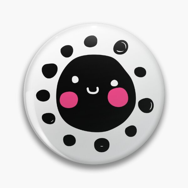 Item preview, Cute black white pink smiley sun designed and sold by BoredCatCo.