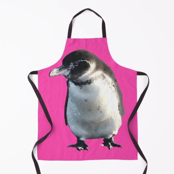 Artikelvorschau, Cute Galapagos Penguin checks you out (Fuchsia #FC46AA background) entworfen und verkauft von SBPenguins.