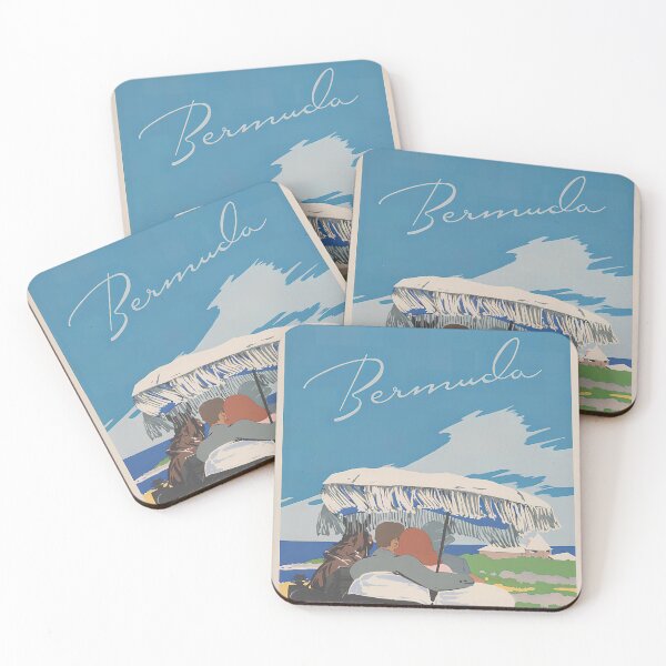 Item preview, Vintage Bermuda Poster - Romantic Horse and Buggy Ride designed and sold by ElLocoMus.
