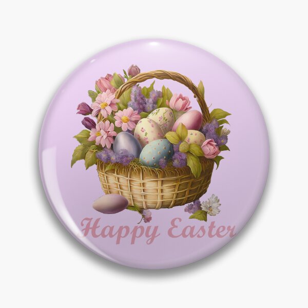 Item preview, Happy Easter basket pastel design designed and sold by Ideallity.