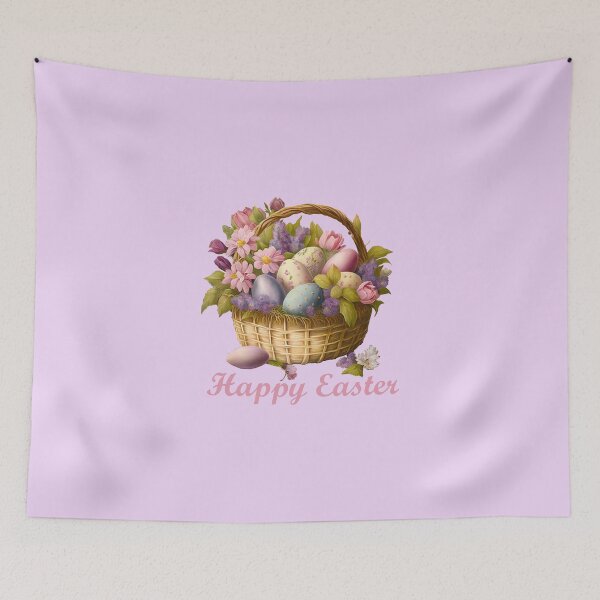 Item preview, Happy Easter basket pastel design designed and sold by Ideallity.