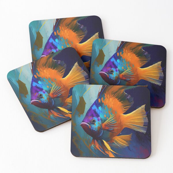 Item preview, Angelfish Abstract Portrait designed and sold by triplethedot.