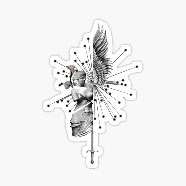 Aphrodite and wings Sticker