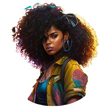 "black gril afric" Sticker for Sale by agafayshop | Redbubble