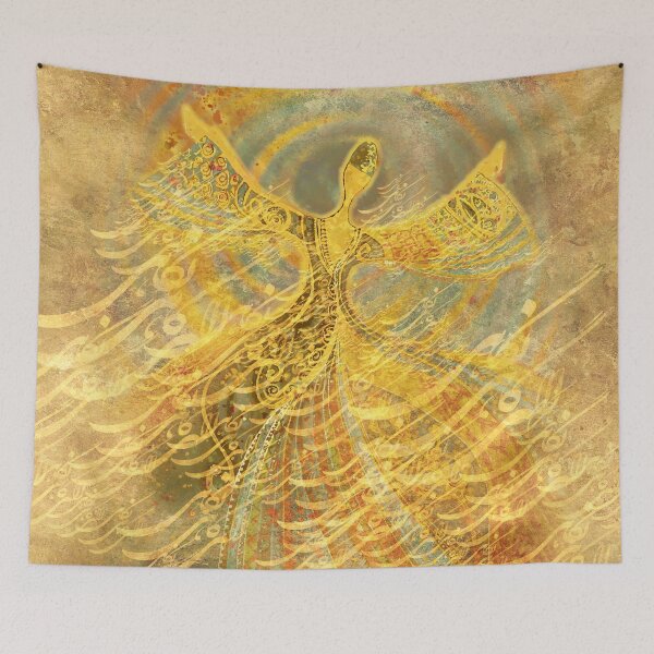 Item preview, Molana Dervish Dance, Whirling Dervish Art, Sufi Mystic Art designed and sold by PersianGallary.