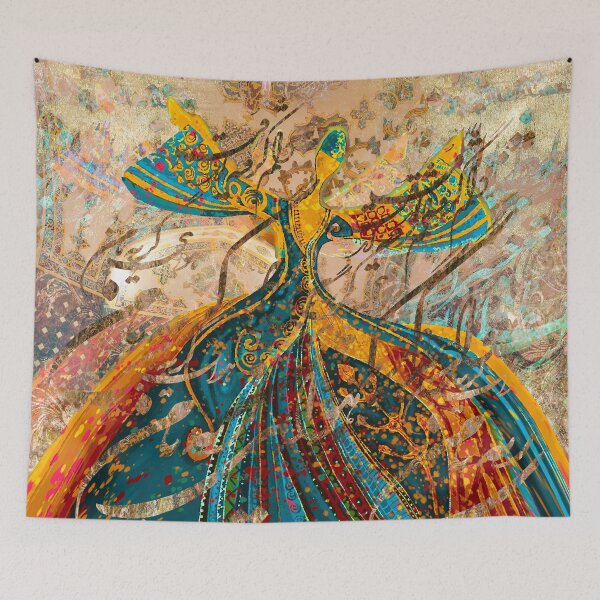 Item preview, Molana Dervish Dance, Whirling Dervish Art, Sufi Mystic Art designed and sold by PersianGallary.