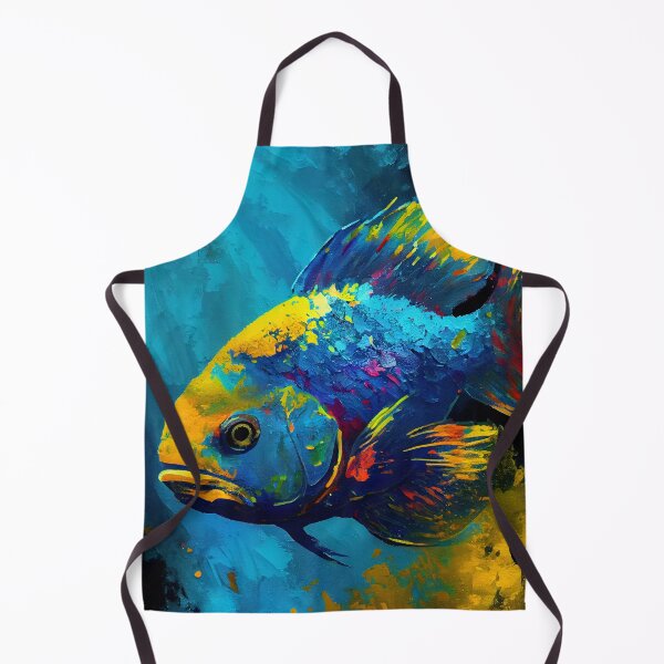 Item preview, Cichlids Fish Abstract Art designed and sold by triplethedot.