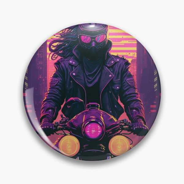 Item preview, Retro Synthwave Cyberpunk Biker 80s designed and sold by RESToRAPTOR.