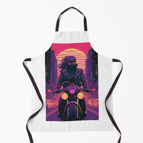 Item preview, Retro Synthwave Cyberpunk Biker 80s designed and sold by RESToRAPTOR.