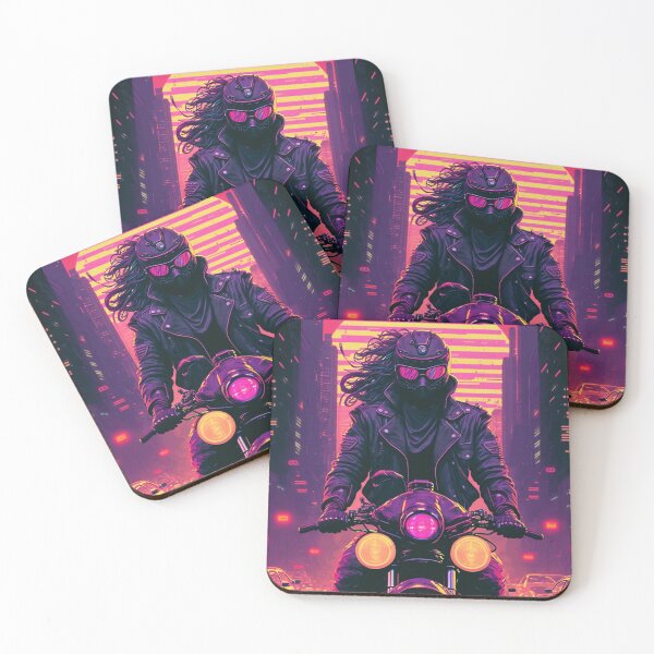 Item preview, Retro Synthwave Cyberpunk Biker 80s designed and sold by RESToRAPTOR.