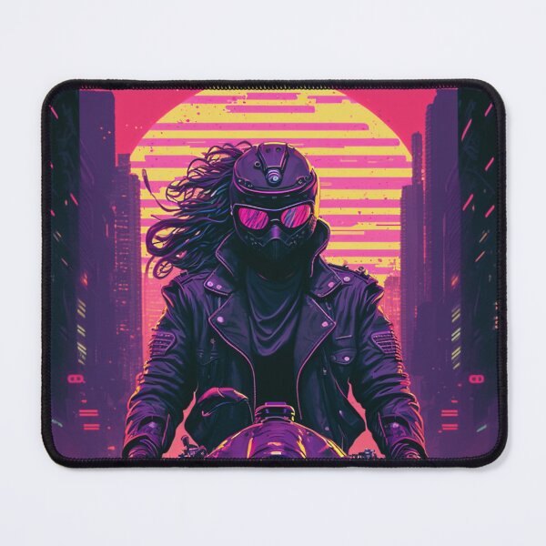 Item preview, Retro Synthwave Cyberpunk Biker 80s designed and sold by RESToRAPTOR.