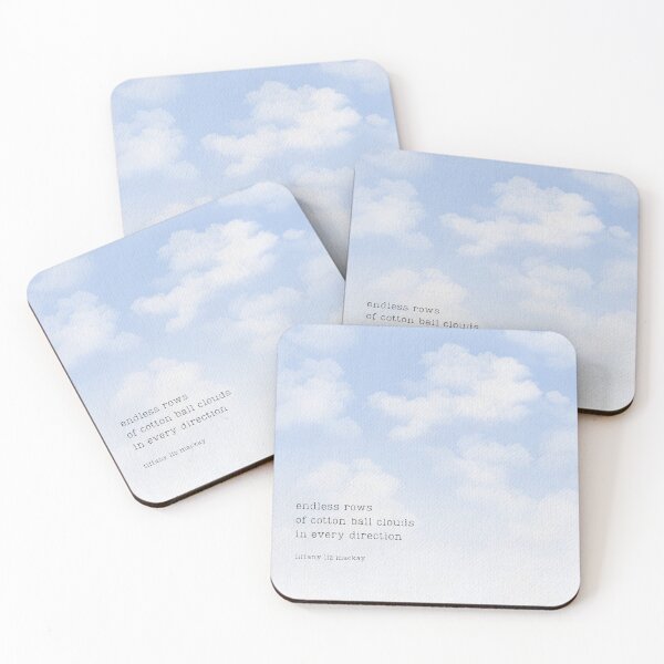 Item preview, Cotton ball clouds poetry haiku art designed and sold by TiffanyMackay.