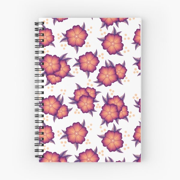 Item preview, Vibrant Sunset Shaded Flower Pattern with Sunset Leaves designed and sold by KcmArts.