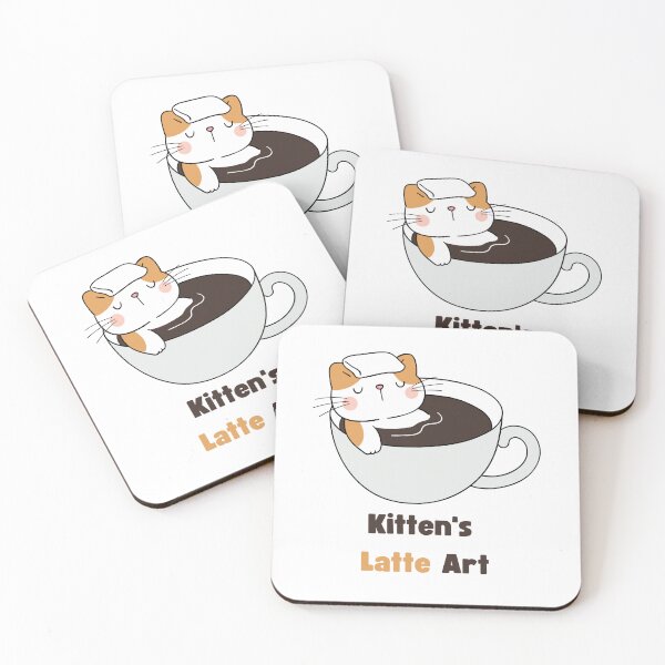 Item preview, Kitten's Latte Art designed and sold by Pixel4Art.