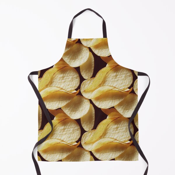 Aperçu de l'œuvre Cute Repeating Potato Chips Pattern - Realistic Crisps Design créée et vendue par Fine Prints.